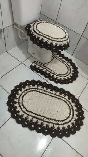 Jogo de banheiro em crochê