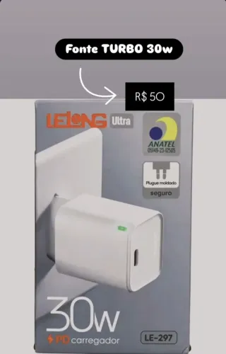 FONTE TURBO 30W *TECHSTORE*