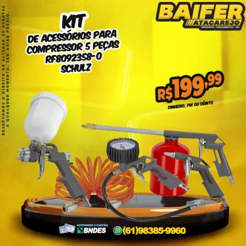 Kit Pistola Para Pintura 5 Peças RF8092358-0 Schulz