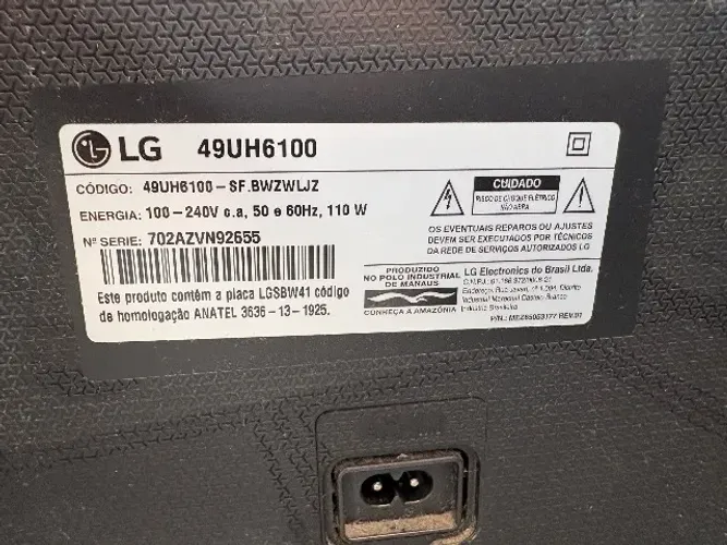 2 TVs 58" e 49" com defeito tela fantasma - Philco 4K + LG 4K - Som OK