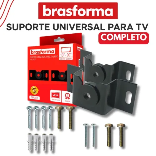 Kit Suporte TV Canaã 90" Pol Universal COMPLETO
