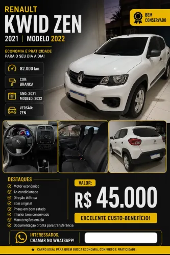 Renault Kwid Zen 1.0 Flex 12V 5P Mec. 2022