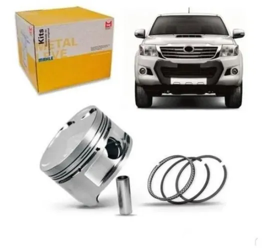 Kit 4 Pistão E Anel Hilux /sr/srv/sw4 3.0 Diesel 2005 A 2015
