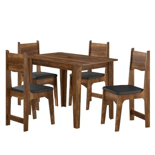 Mesa Nicoli 1.10 com 4 Cadeiras - Frete Grátis - 10x S/ Juros - Receba Hoje