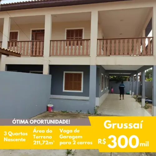 FIT - Casa Grussaí - 3 Quartos - Área do Terreno 211,72m²