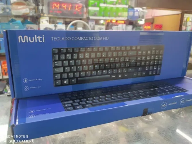 Teclado multilaser com fio  (Multi) (Honestidade e Qualidade Distribuidora JK Eletrônicos)