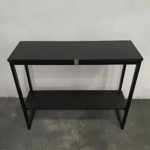 Aparador com Prateleira Estilo Industrial em aço Preto
