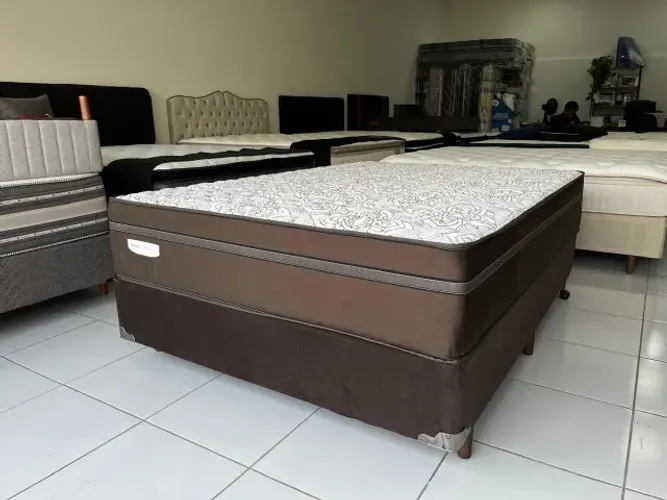 Cama Box Casal Nova em Molas Ensacadas de Conforto Médio Marca Palemax