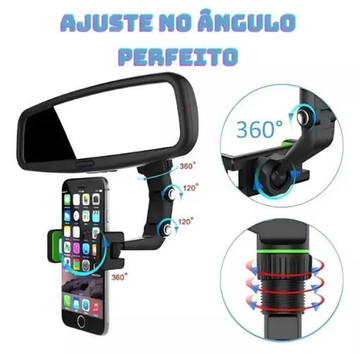 Suporte Para Celular Universal Espelho Retrovisor Carro