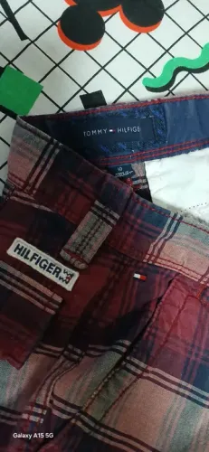 Bermuda Tommy Hilfiger xadrez infantil 8