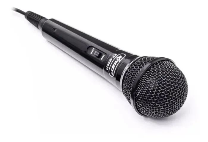 Microfone C/ Fio Knup Dinãmico Kp-m0011 Preto Unidirecional