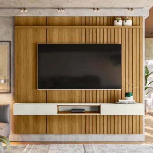 Painel Home Ripado com Nicho Gelius tt54
