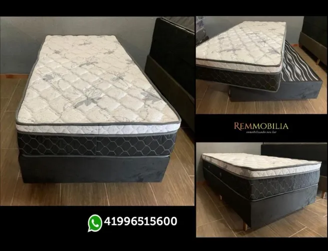 CAMA BOX SOLTEIRO MOLAS ENSACADAS - ENTREGAMOS