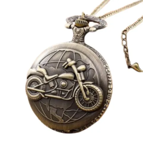 Relógio De Bolso De Quartzo Retro   De Motocicleta