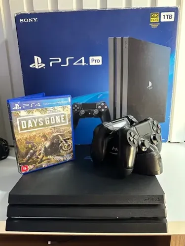 Ps4 pro 1tb 4K completo com garantia