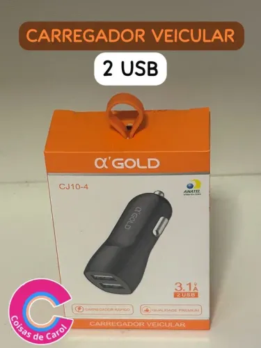 Carregador para Carro Veicular 2 USB