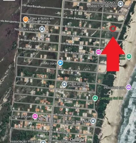 Terreno na Praia do Sol a 30 metros do mar 