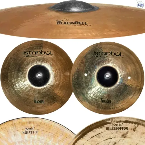 Shiny Hi Hat 14" Istanbul Mehmet Black Bell Signature Alexandre Aposan - Pouco usado