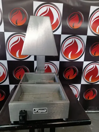 Conservador de Batatas Fritas Elétrico 2 Cuba 220V marca FIRE Utilizado para