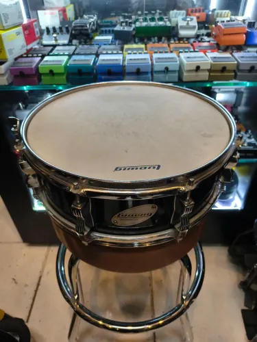 Caixa de bateria Ludwig cs custom 14x5 preta aros Power hoop