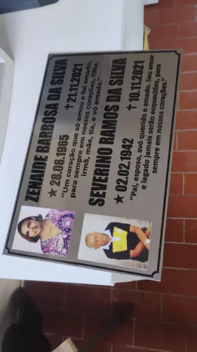 Placa para Túmulo e Jazigo 