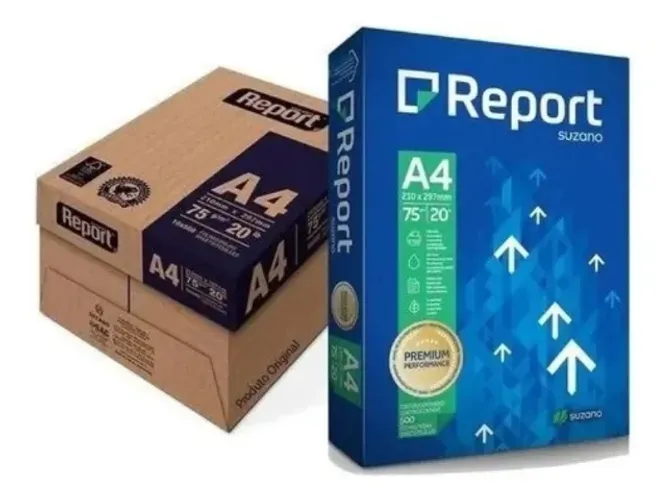 Papel Sulfite A4 75g Premium Report Caixa Com 2500 Folhas