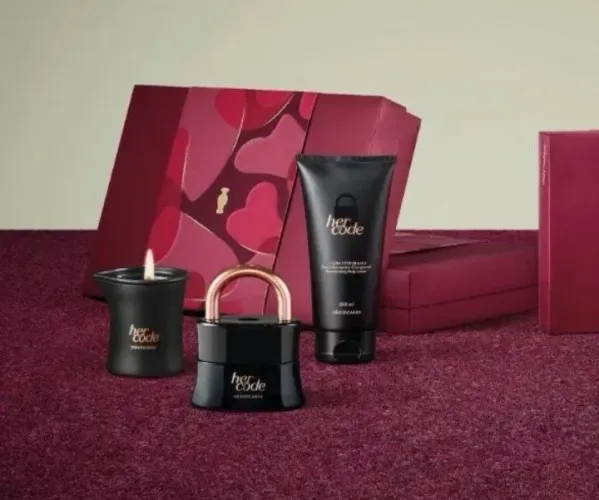 Kit Her Code - Perfume, Creme e Vela