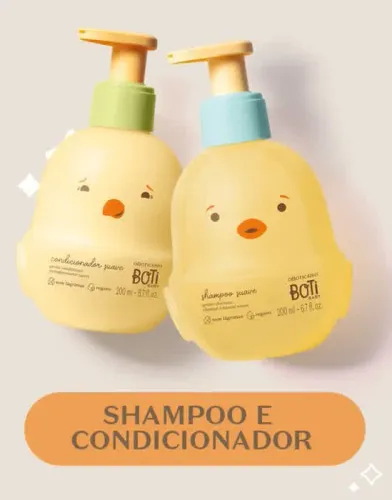 Kit Boti Baby: Shampoo 200ml + Condicionador 200ml
