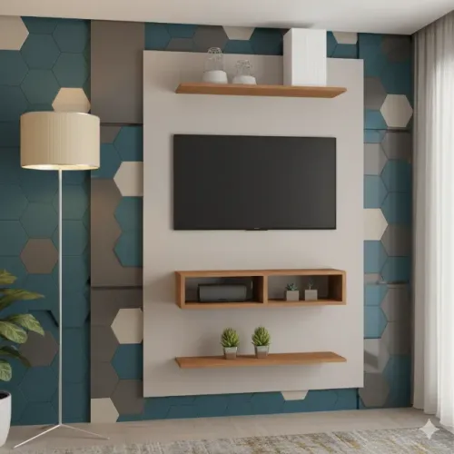 Super Oferta Painel Byte Off White/Mel (entrega grátis)