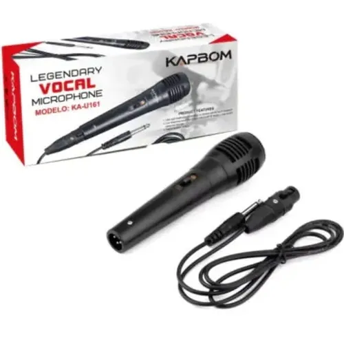 Microfone Vocal com Fio Profissinal 3db Kapbom - KA-U161