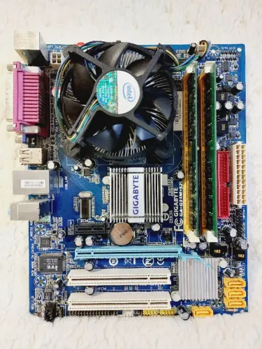 Kit Placa Mãe Lga775 Gigabyte GA-G31M-S2L +Core2Duo +2GB Ram Ótimo Estado!