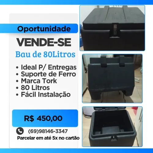 Baú 60 L - NOVO - R$350,00
