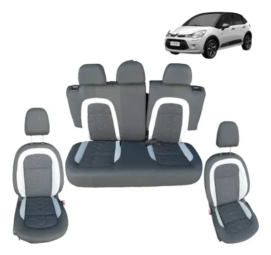 Jogo Banco Citroen C3 Lounge 2013 2017 Preto