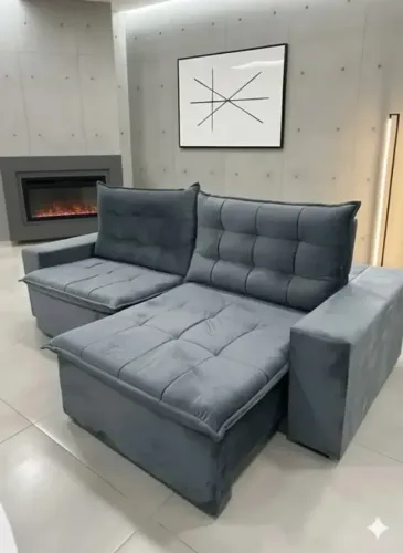 Sofá retratil e reclinavel com molas ensacadas confortavel (pagamento so na entrega)