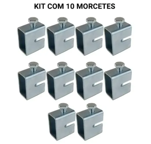 KIT 10 MORCETES PARA MESA SERIGRAFICA EM AÇO 