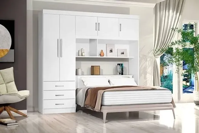 Guarda Roupa Modulado / Cabeceira Casal Cancun - Entrega Rápida