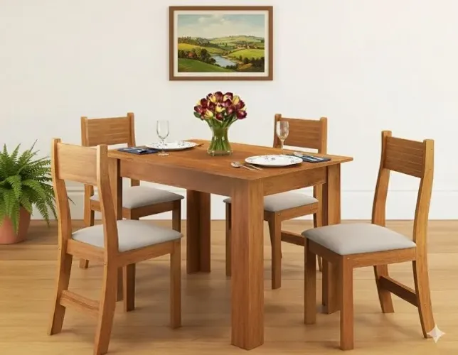 Mesa de jantar com 4 cadeiras