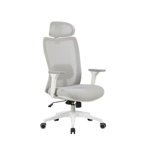 OPORTUNIDADE Cadeira de Escritório Ergonômica Elements Astra Pro Branca/Cinza OPEN BOX