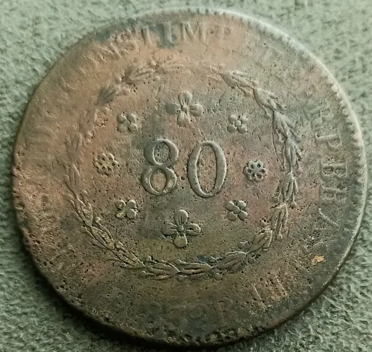 Moeda de 80 Reis 