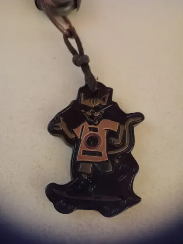Antigo Chaveiro de Gato Skatista Via Direta- Antiguidade