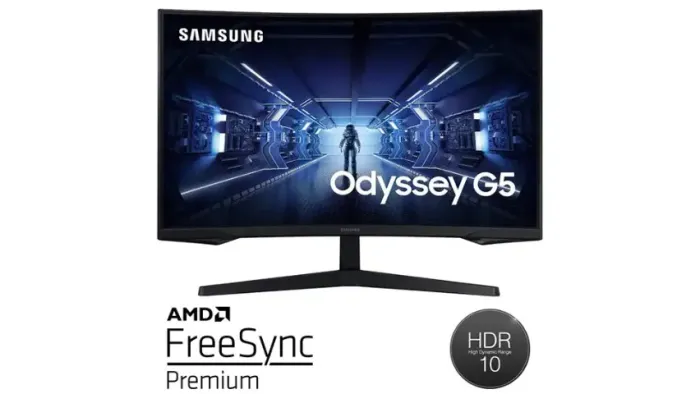 Monitor Gamer Samsung Odyssey G5 32 pol., QHD, 165 Hz, 1ms, Freesync, Novo, Lacrado