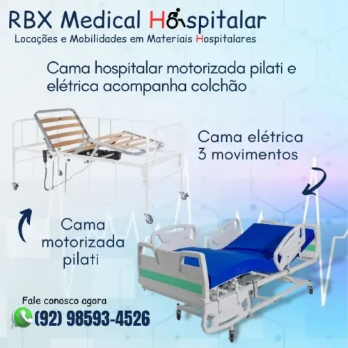 Cama hospitalar guincho de transferência cadeira de rodas e banho aluguel em Manaus