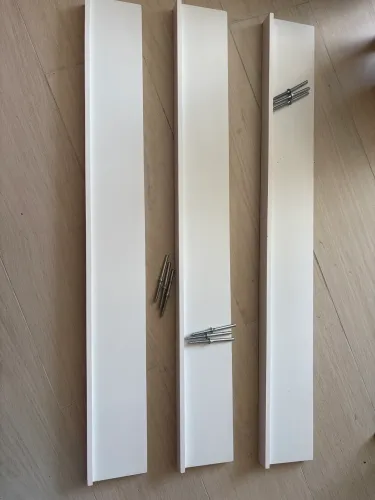 Kit 3 Prateleiras 90x10 Mdf Branco Liso C/suporte Invisível Branco