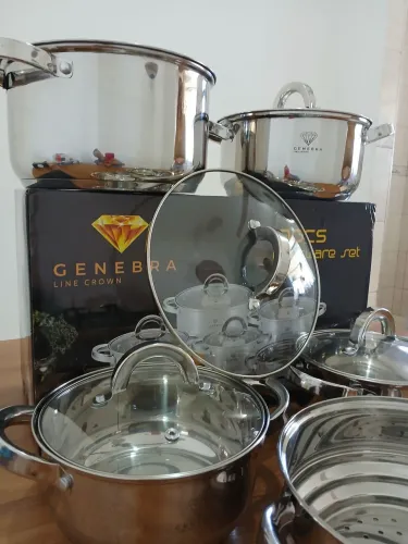 JOGO DE PANELA INOX PESADA