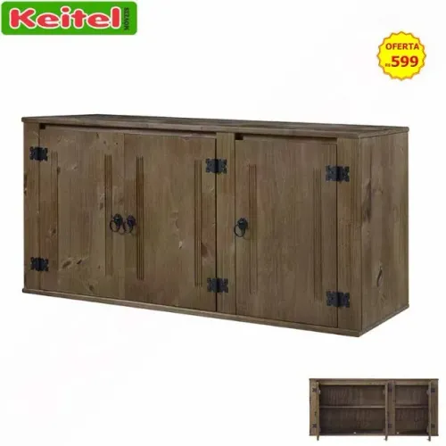 Aéreo 120 Rústica Madeira cor Imbuia 