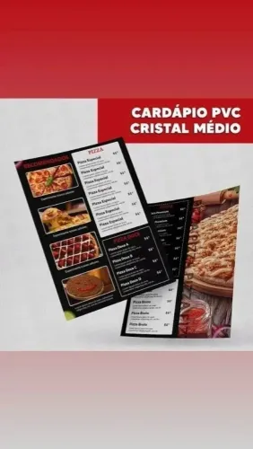 Cardápio PVC Cristal Médio