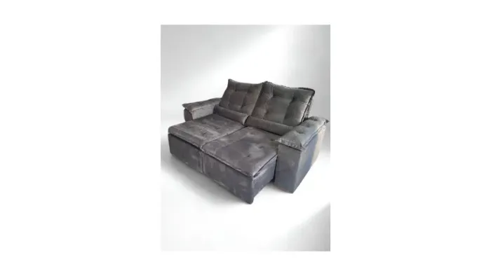 Sofá Retrátil 2m Londres com Pillow D33 e Catraca Reclinável