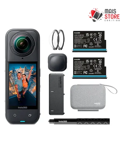 Câmera de Ação Insta360 X5 8K Essencial Bundle (Novos/Lacrados)