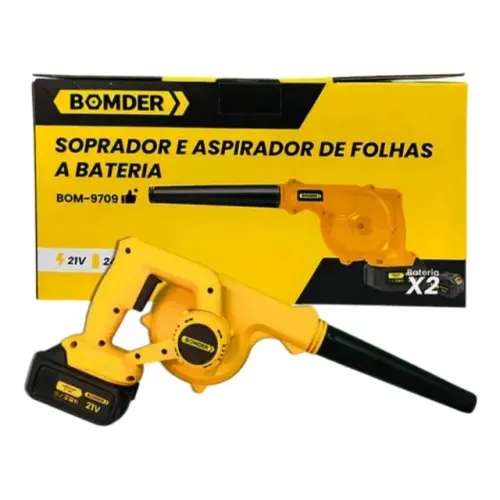 Soprador e Aspirador de Folhas à Bateria BOM-9709