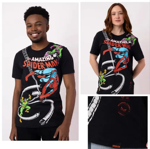 PROMOÇÃO CAMISETA PITICAS SPIDER MAN HOMEM ARANHA